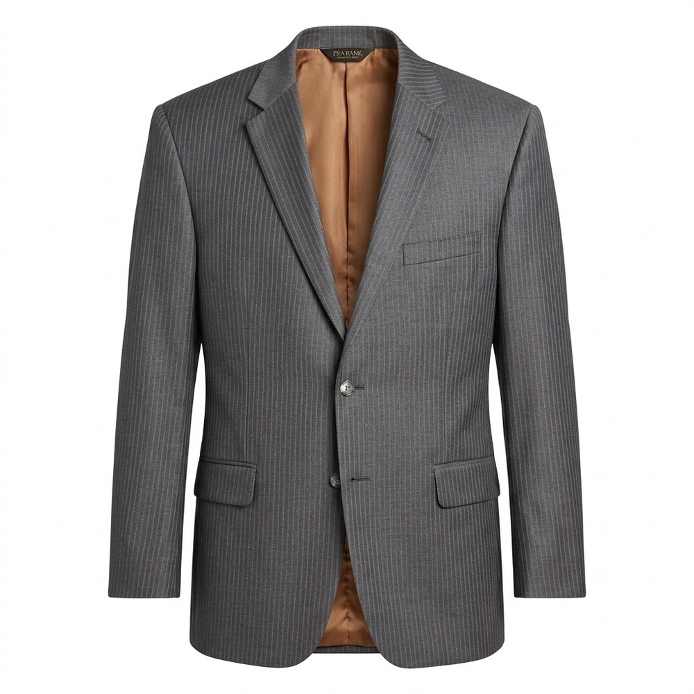 Jos. A. Bank Dark Academia Pinstripe Suit Jacket Mens Size 41 RG Corporatecore